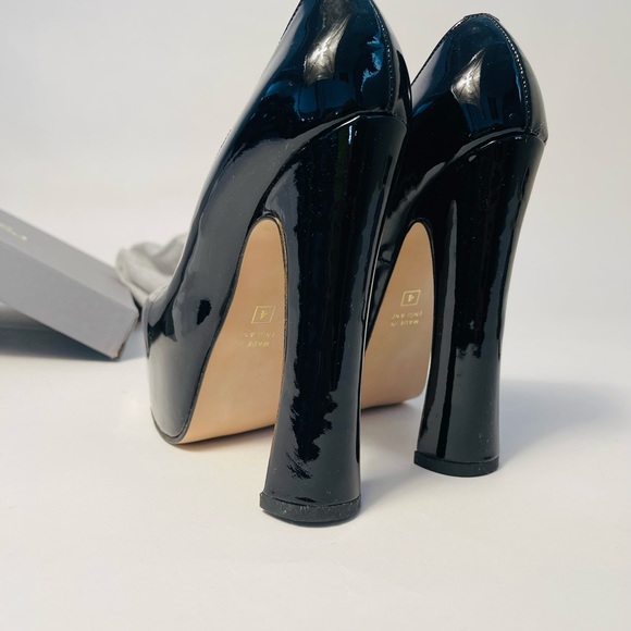 Vivienne Westwood BLACK PATENT LEATHER ELEVATED COURT SHOES IT37 - Picture 6 of 16